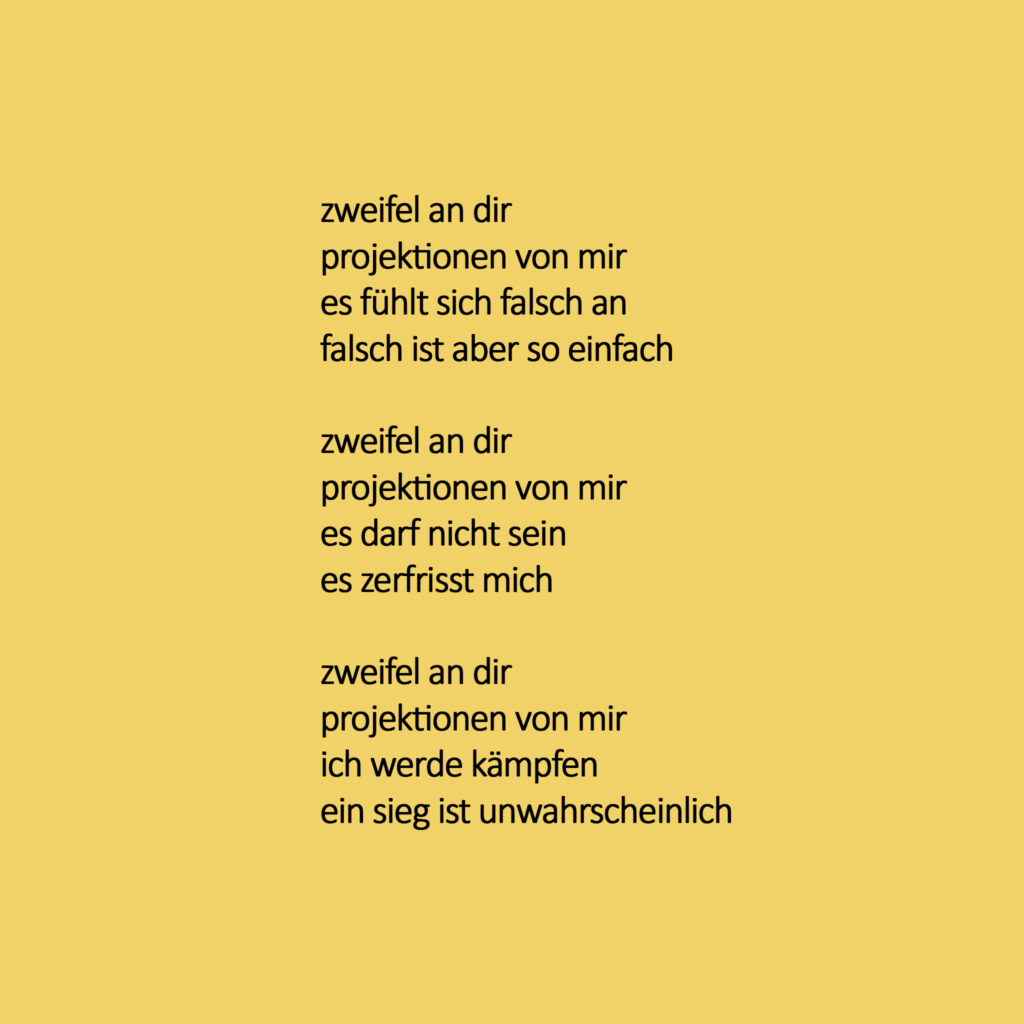 zweifel an dir